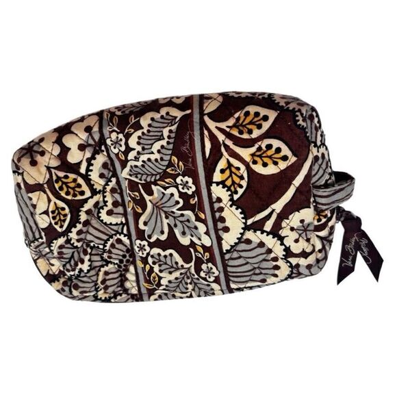 Vera Bradley Slate Blooms Small Cosmetic Makeup Case 4 Purse Tote Backpack - Picture 1 of 6